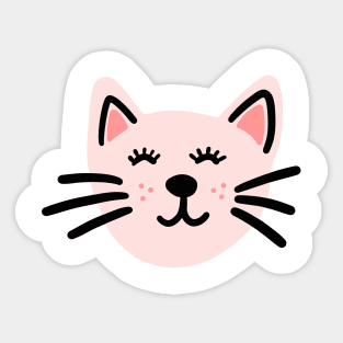 Cute cat illustration Sticker